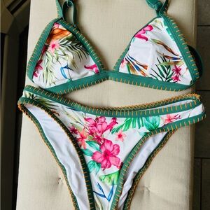 Cupshe Tropical Floral Bikini Set
